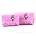 Printed PU Leather Girl Cosmetic Bag for Women